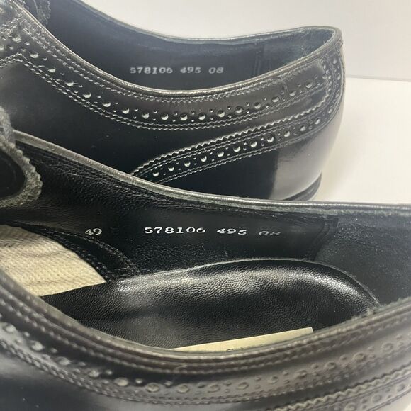 FLORSHEIM Black Lexington Oxford Wingtip Dress Shoe Men's Size 10 1/2 D 76403 - Picture 10 of 12